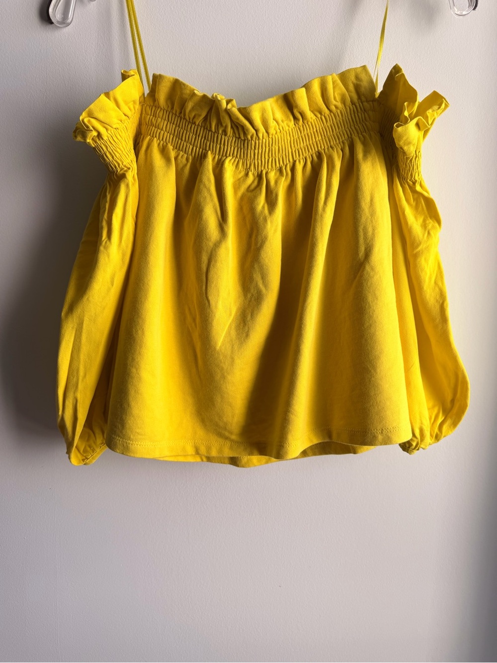 ♥️Zara Vibrant Yellow Ruffle Top - Picture 3 of 3